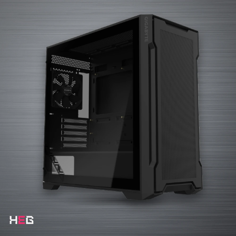 C102 Glass Tg Mid-tower Fan X2 Negro