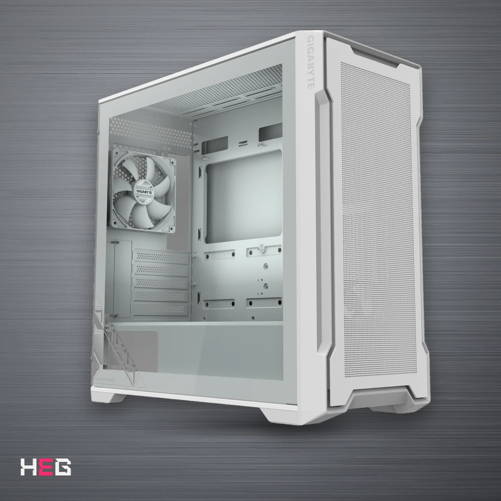 C102 Glass Ice TG Mid-Tower 2 Fans Blanco