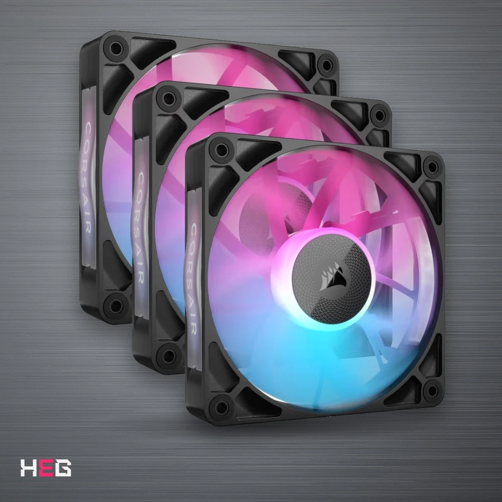 Icue Rx120 RGB 120 Triple Pack Negro